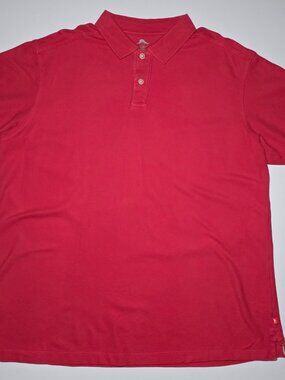 Tommy Bahama Mens Red Short Sleeve Polo Size XL